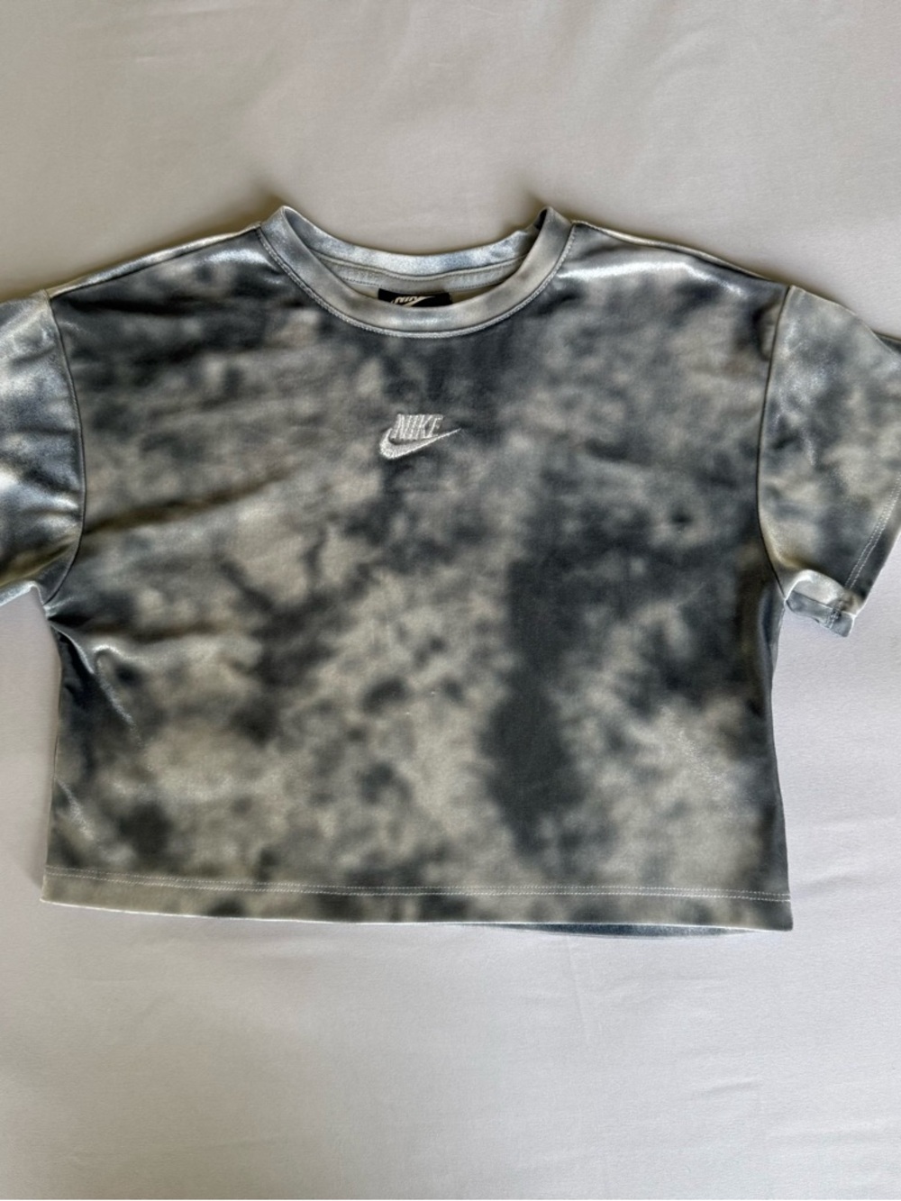 Nike Silver Velour Youth Top - Metallic Gray